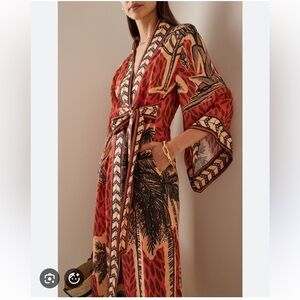 Johanna Ortiz Bambala Tropical Print Robe Dress